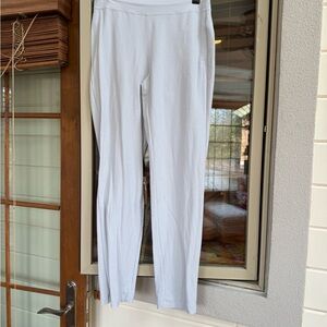 Eileen Fisher White Straight Leg Pants